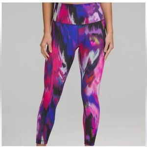 NWT Lululemon Wunder Train High Rise 28" | Pink/Purple Multicolor | Size 4